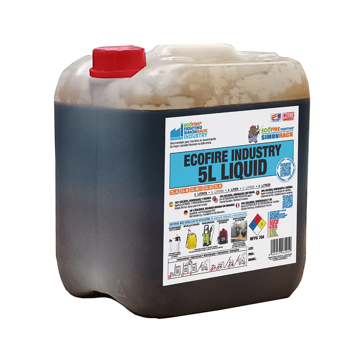 Ecofire fighting ind0005 industry 5 l Verde-3