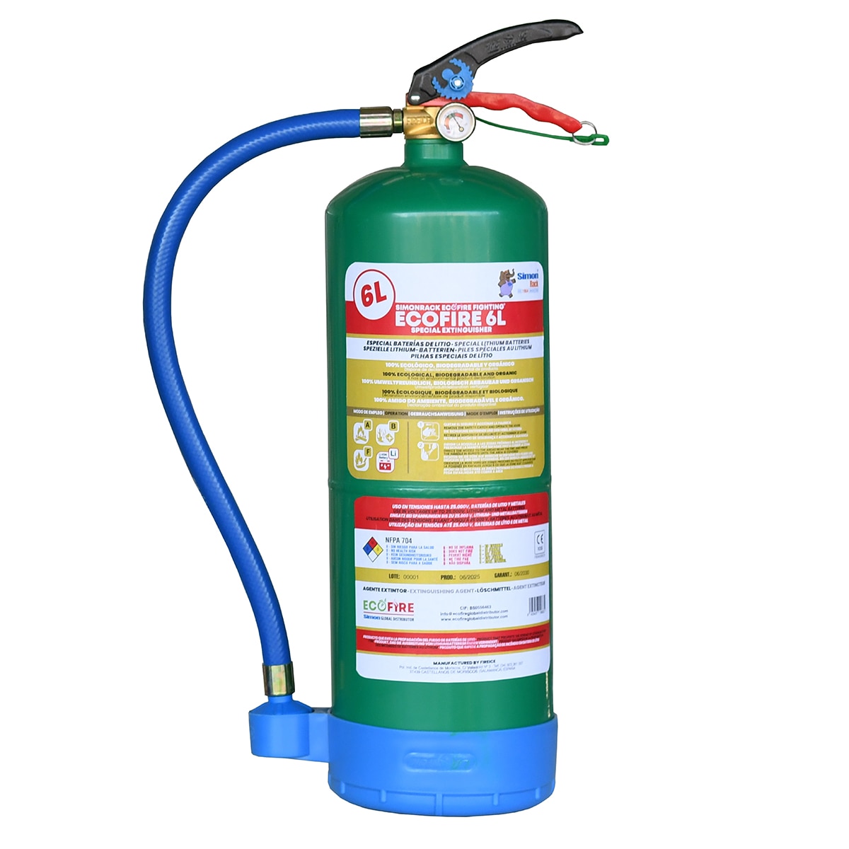 Imagen 0 de Equipo de protección contra incendios Ext006G Green 6L