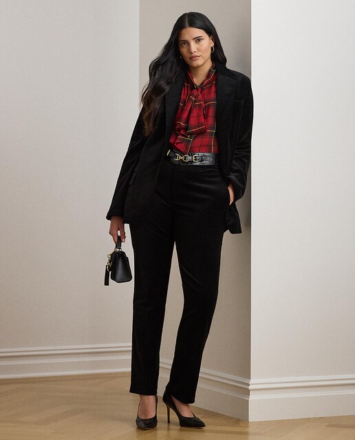 Imagem 0 de Calças Regular Tamanhos Grandes de Veludo