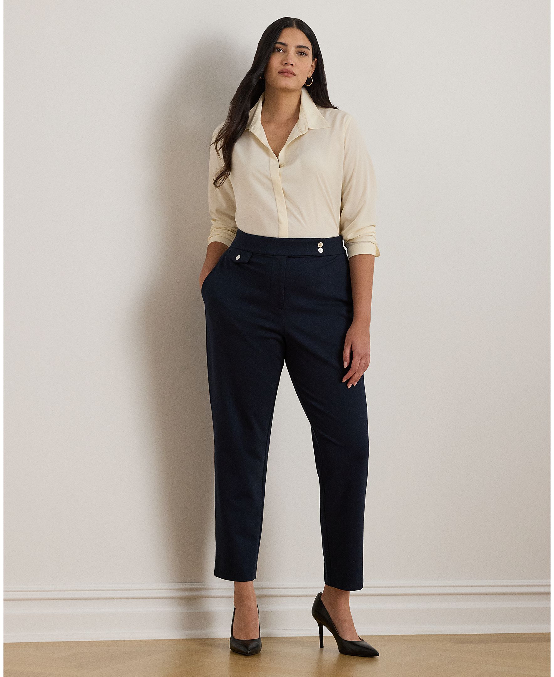 Lauren Ralph Lauren Woman - Pantalón pitillo de mujer tobillero.