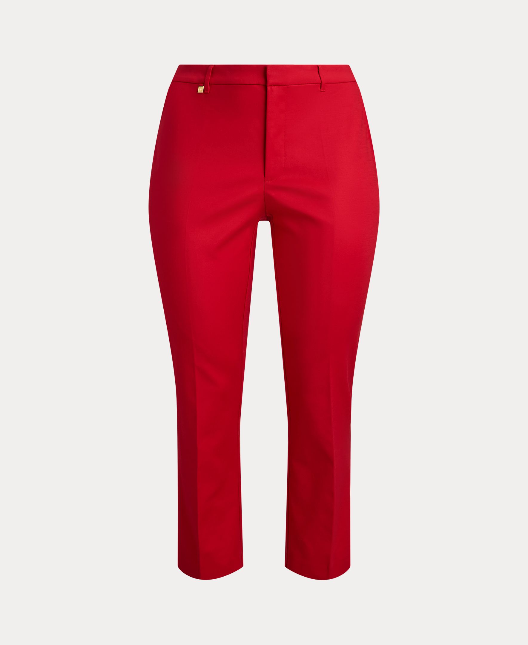 Calças Skinny Tamanhos Grandes de Algodão Vermelho-6