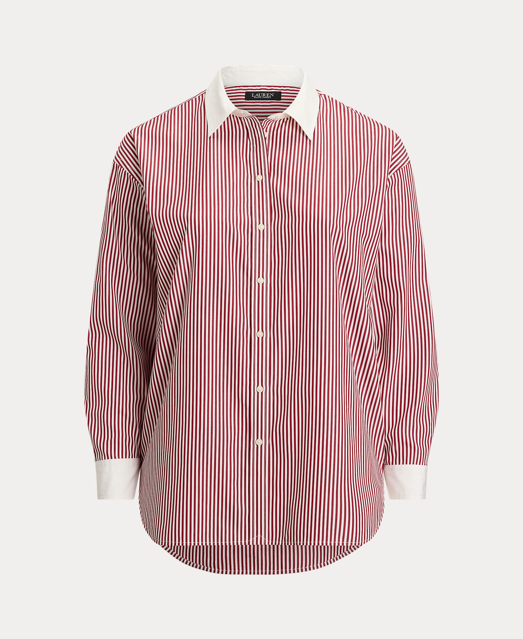 Camisa Tamanhos Grandes de Algodão Grená-4