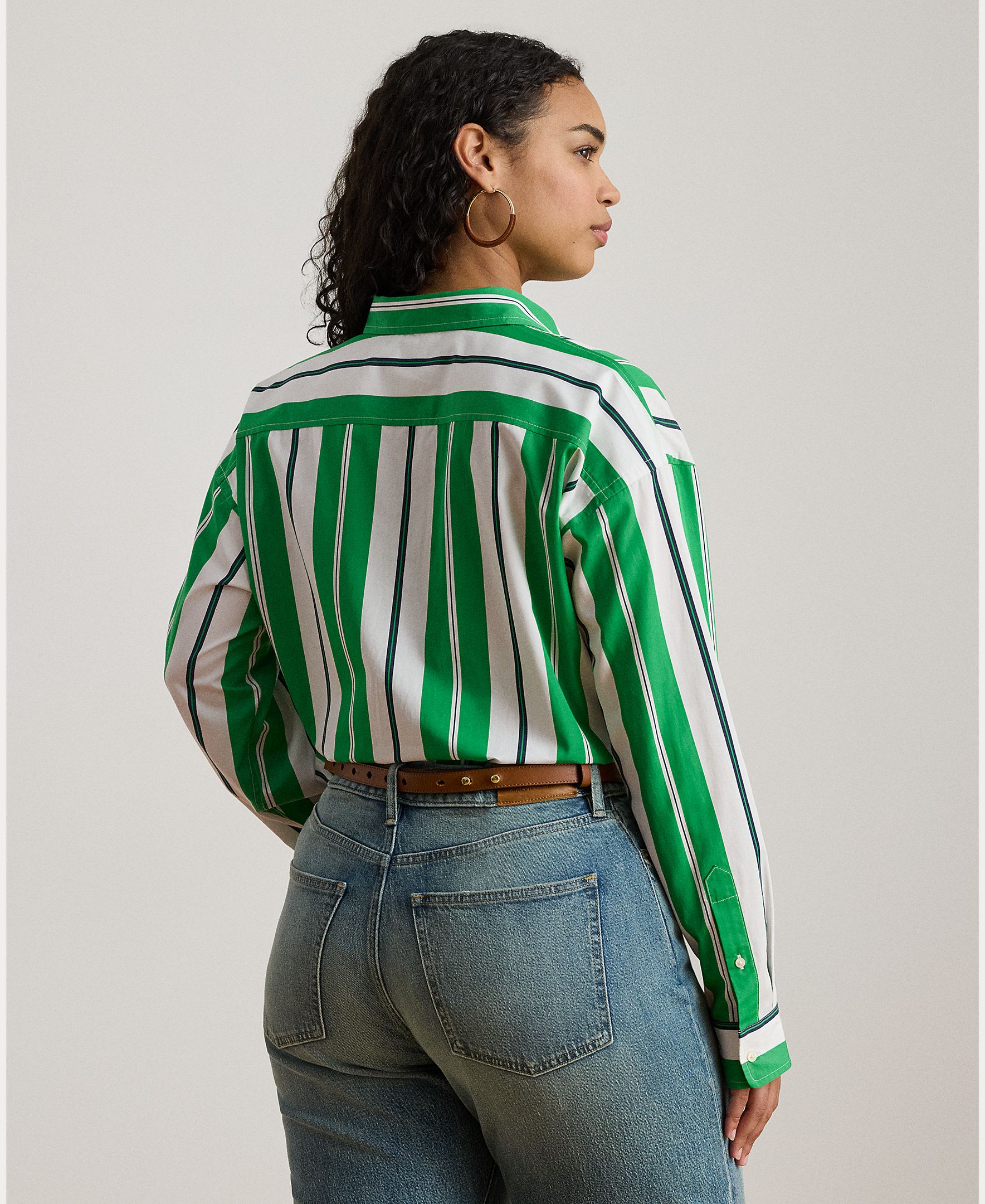 Camisa Tamanhos Grandes de Algodão Multicolor-2