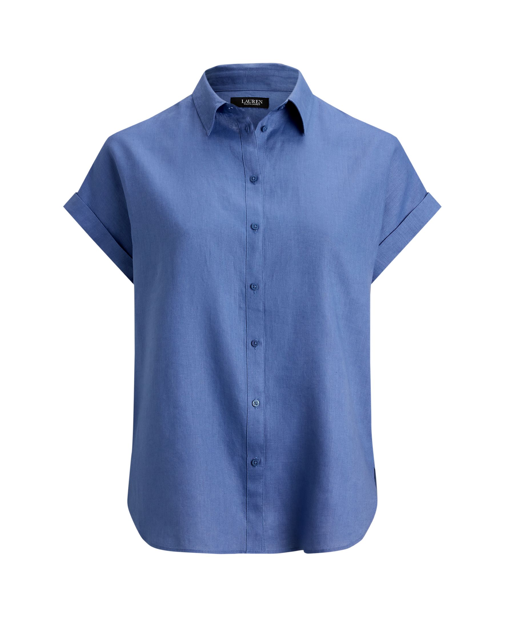 Camisa Tamanhos Grandes com Mangas Dolman e em Linho Branco-5