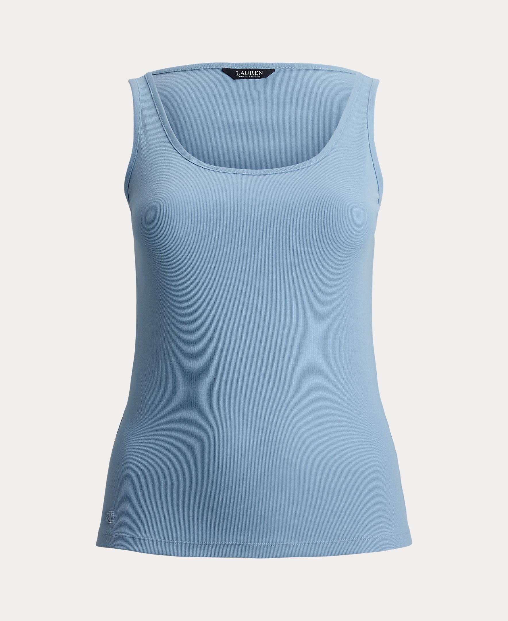 T-shirt tamanhos grandes sem mangas Azul-claro-6