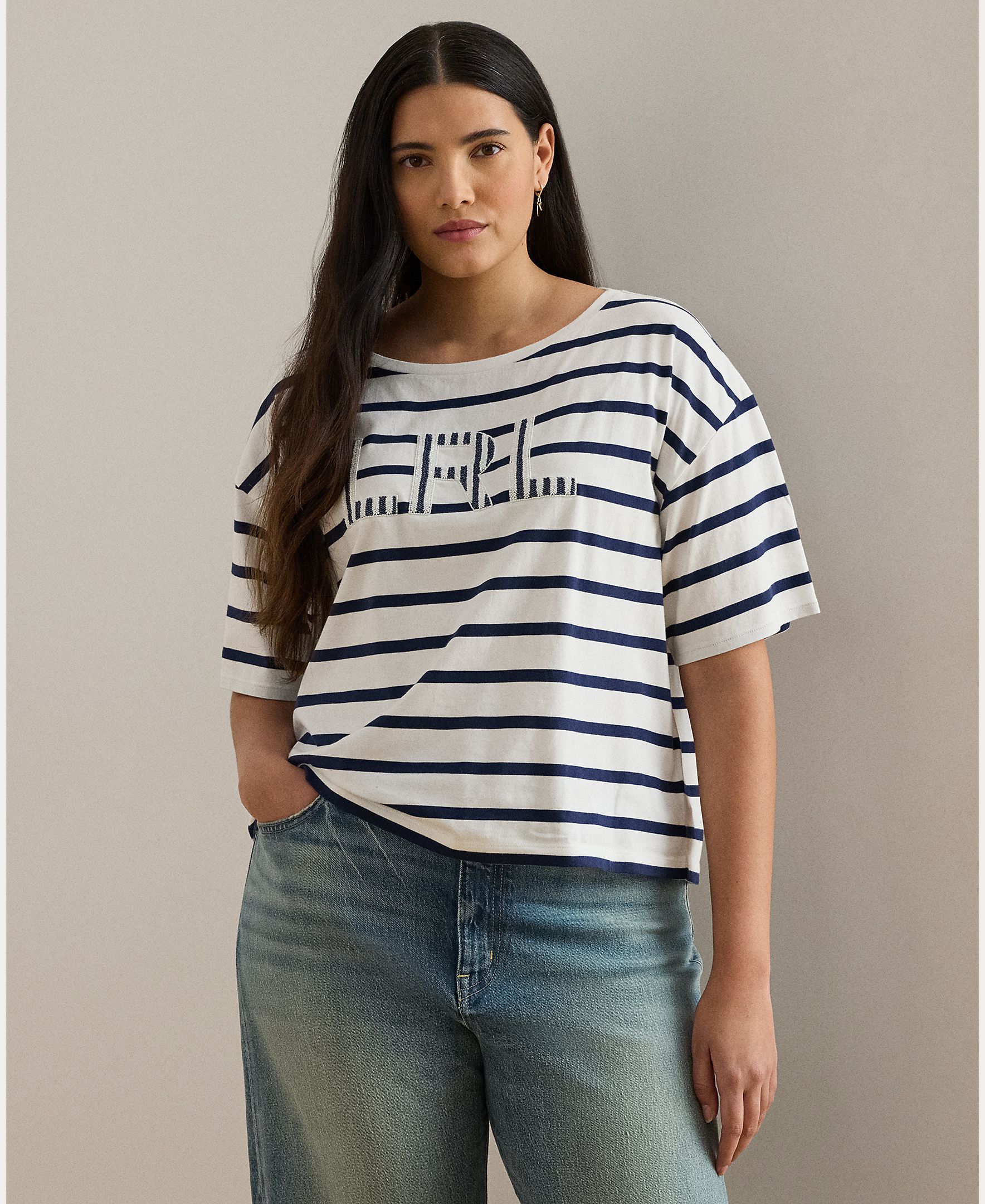 Imagem 0 de T-shirt Tamanhos Grandes de Algodão com Logótipo