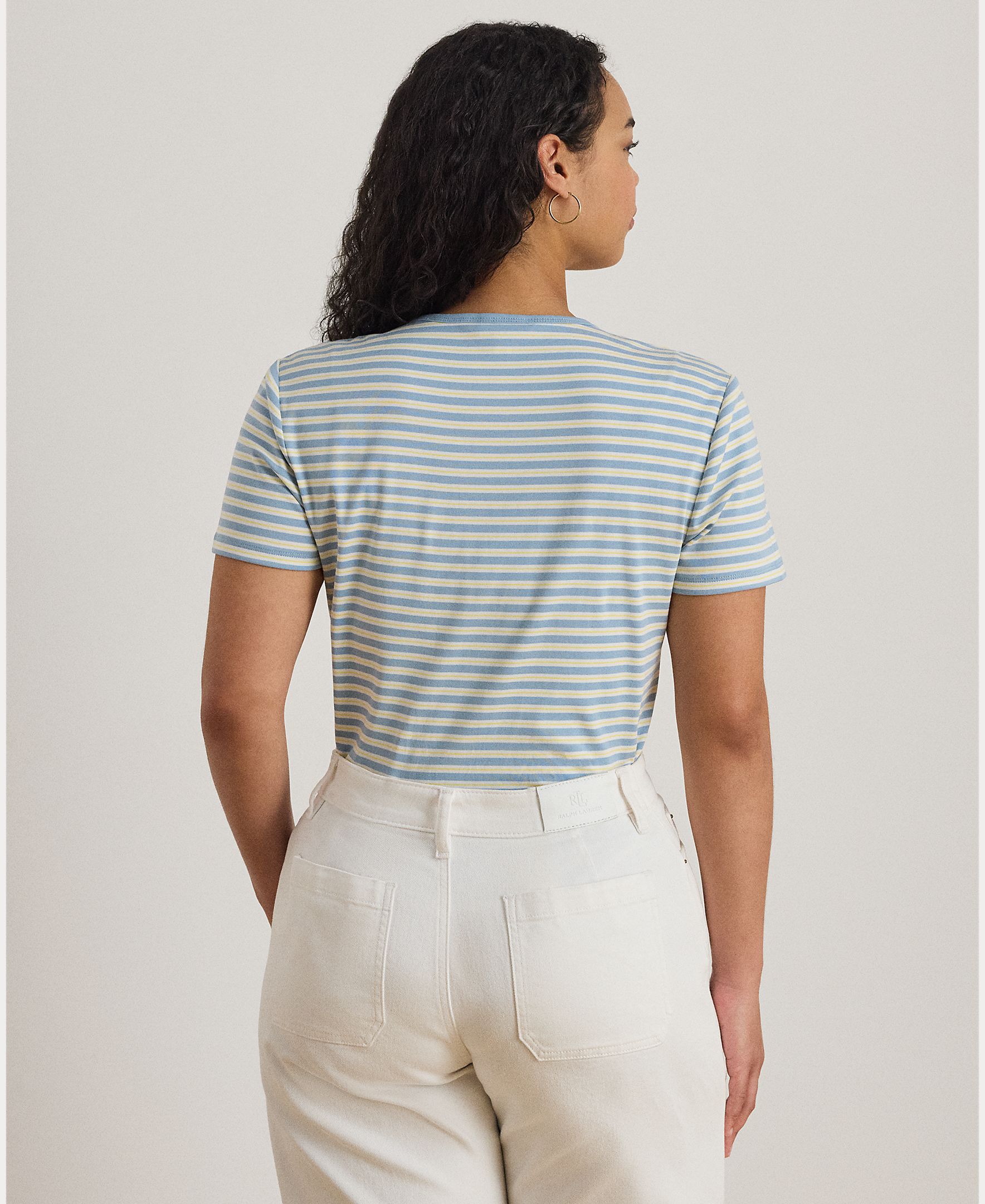 T-shirt de Algodão Estampada Azul-claro-2