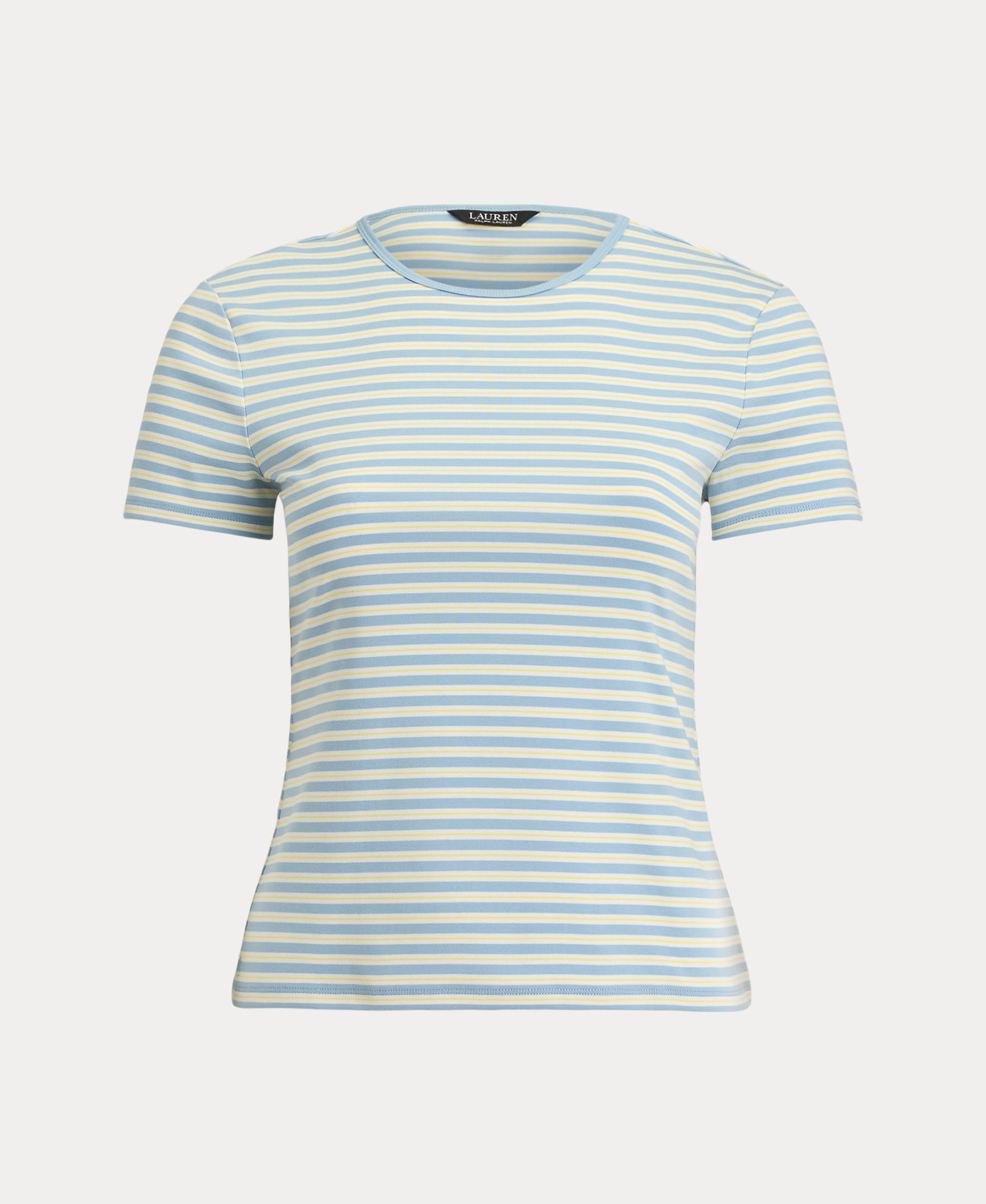 T-shirt de Algodão Estampada Azul-claro-5