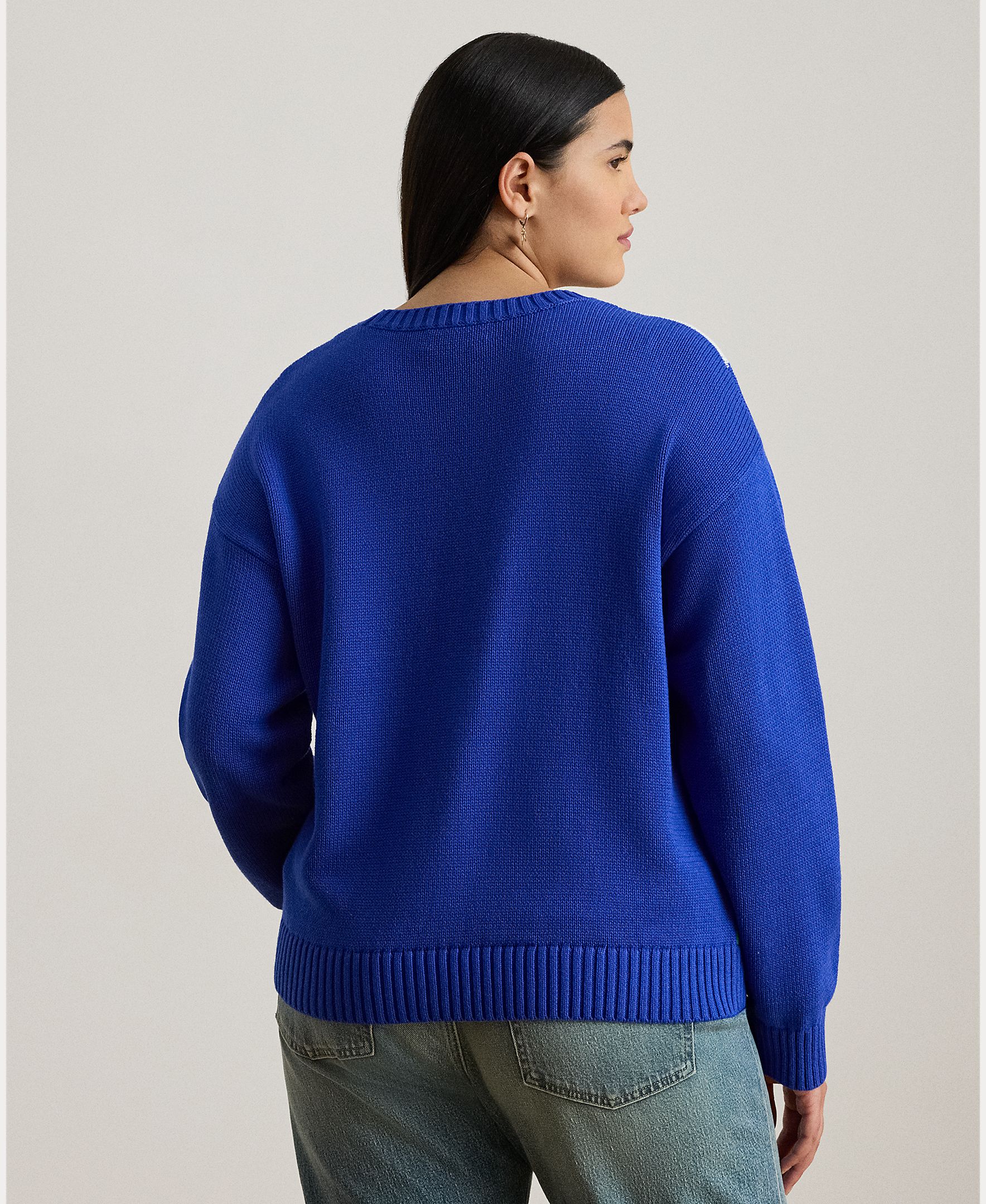 Camisola de Malha Tamanhos Grandes em Algodão Multicolor-2