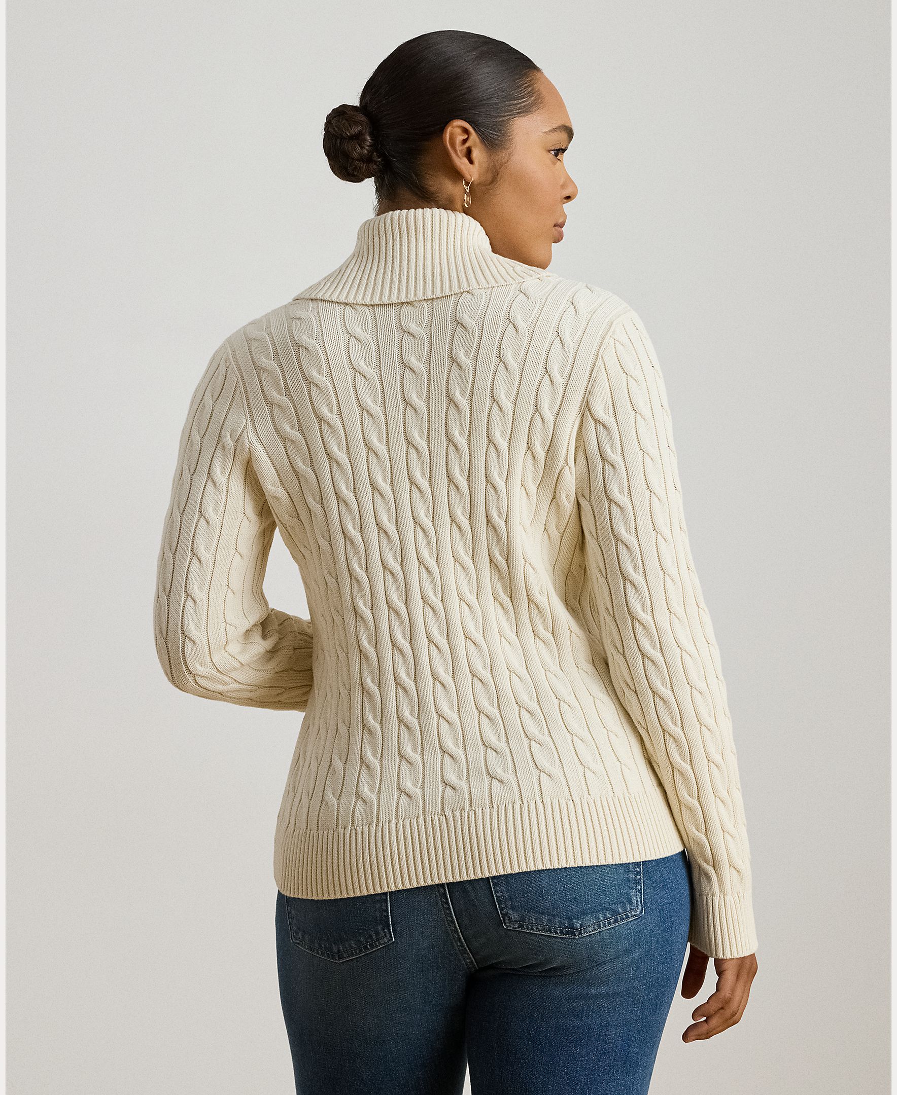 Cardigan Tamanhos Grandes de Algodão com Fivela Cru-2
