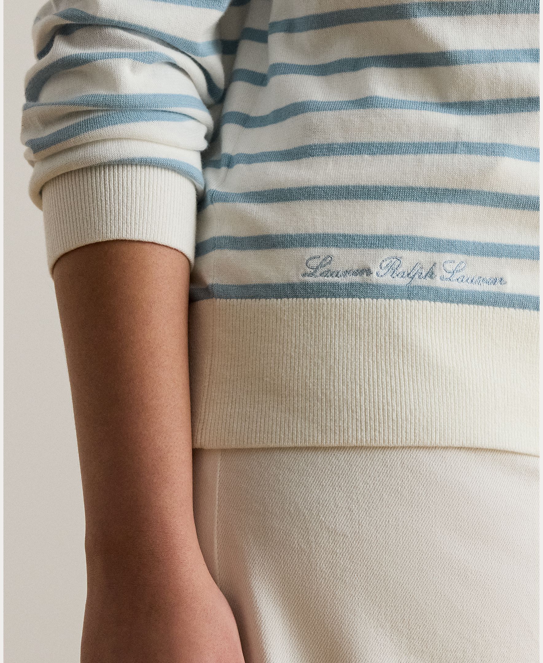 Cardigan de Algodão Azul-claro-3