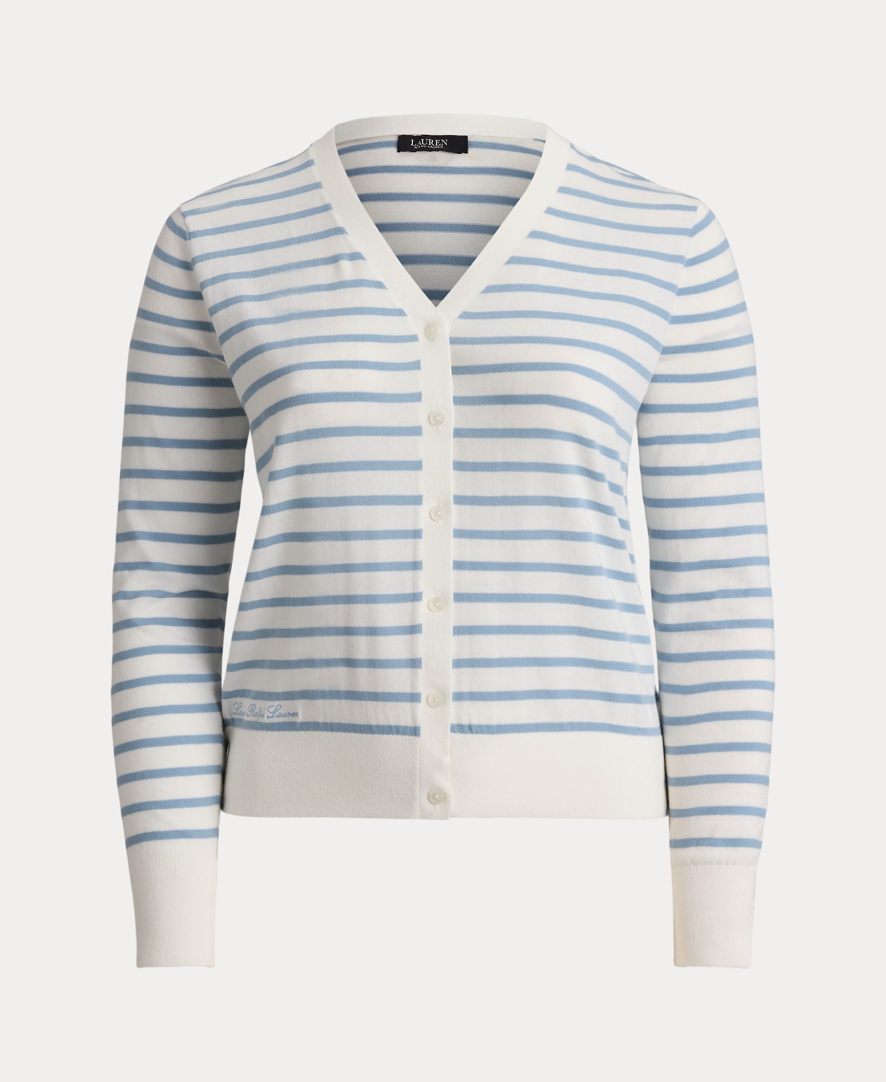Cardigan de Algodão Azul-claro-4