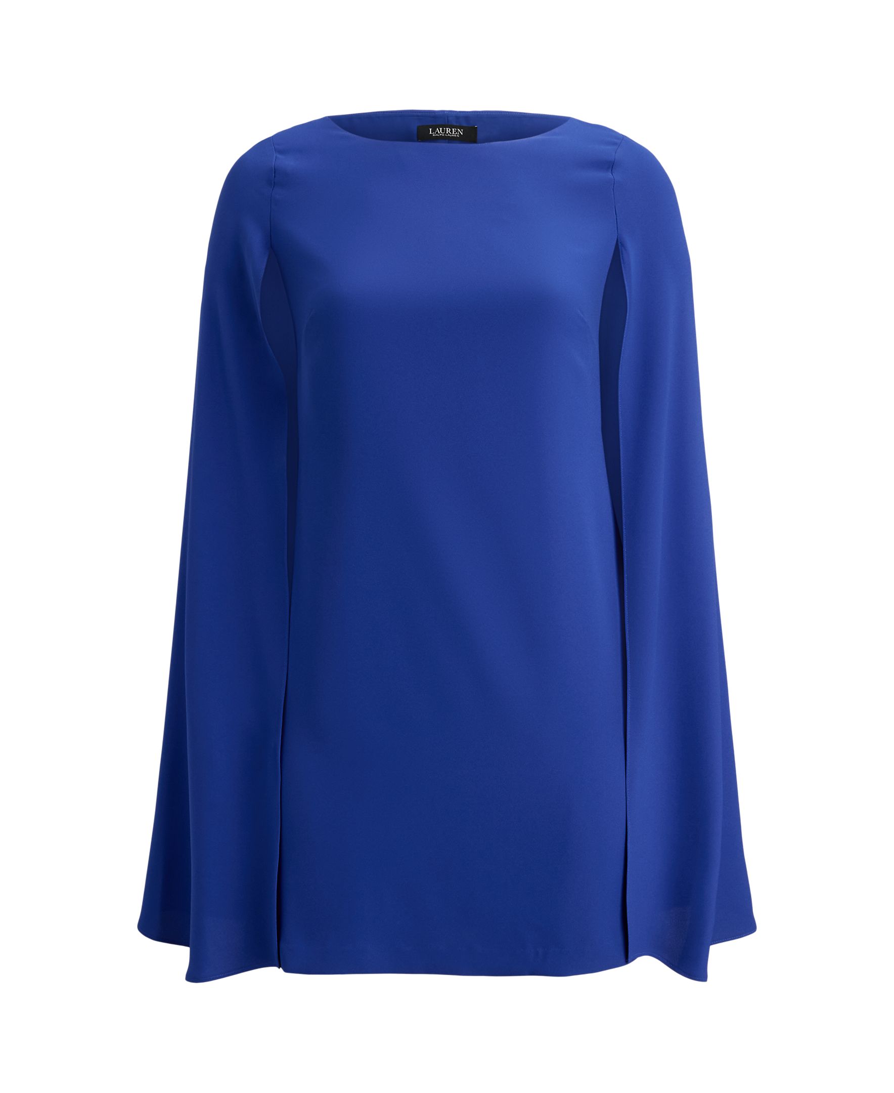 Vestido de Cocktail Tamanhos Grandes com Capa Azul-índigo-4