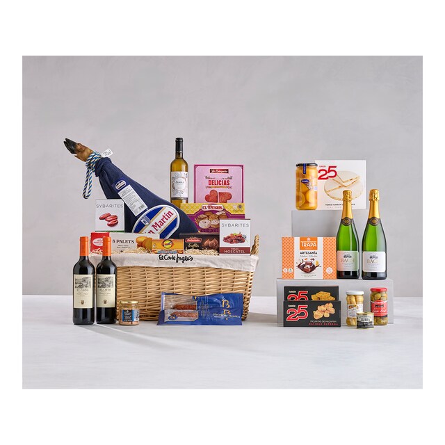 Imagen 0 de Cesta 2 con paleta de cebo 50% raza Ibérica Julián Martín