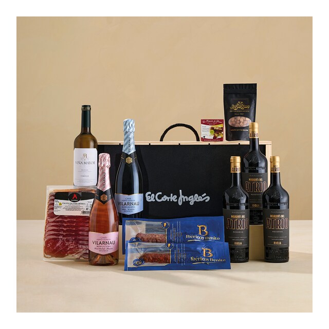 Imagen 0 de Caja de vino 11| Vinos, embutidos ibéricos, dulces y conservas