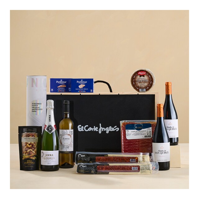Imagen 0 de Caja de vino 12| Vinos, embutidos ibéricos, queso,dulces y conservas