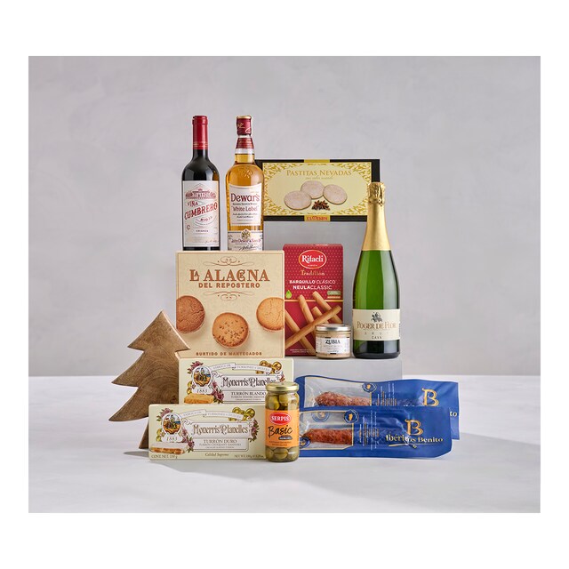 Imagen 0 de Lote 3 dulces, embutidos ibéricos, conservas, licores, vino y cava