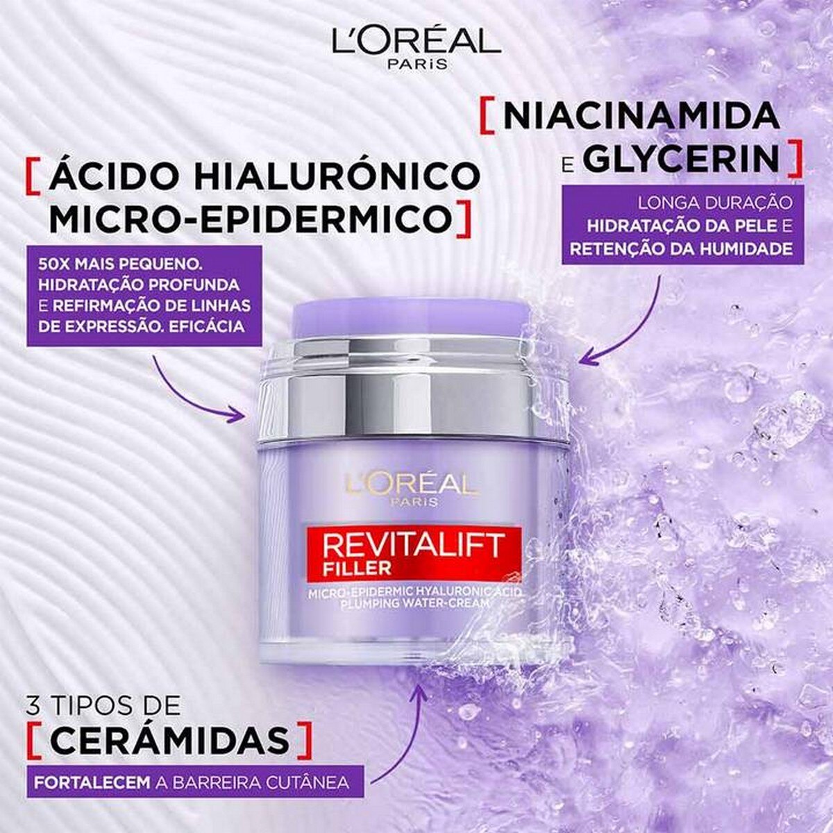 Creme de Água Refirmante Revitalift Filler - 50 ml 3