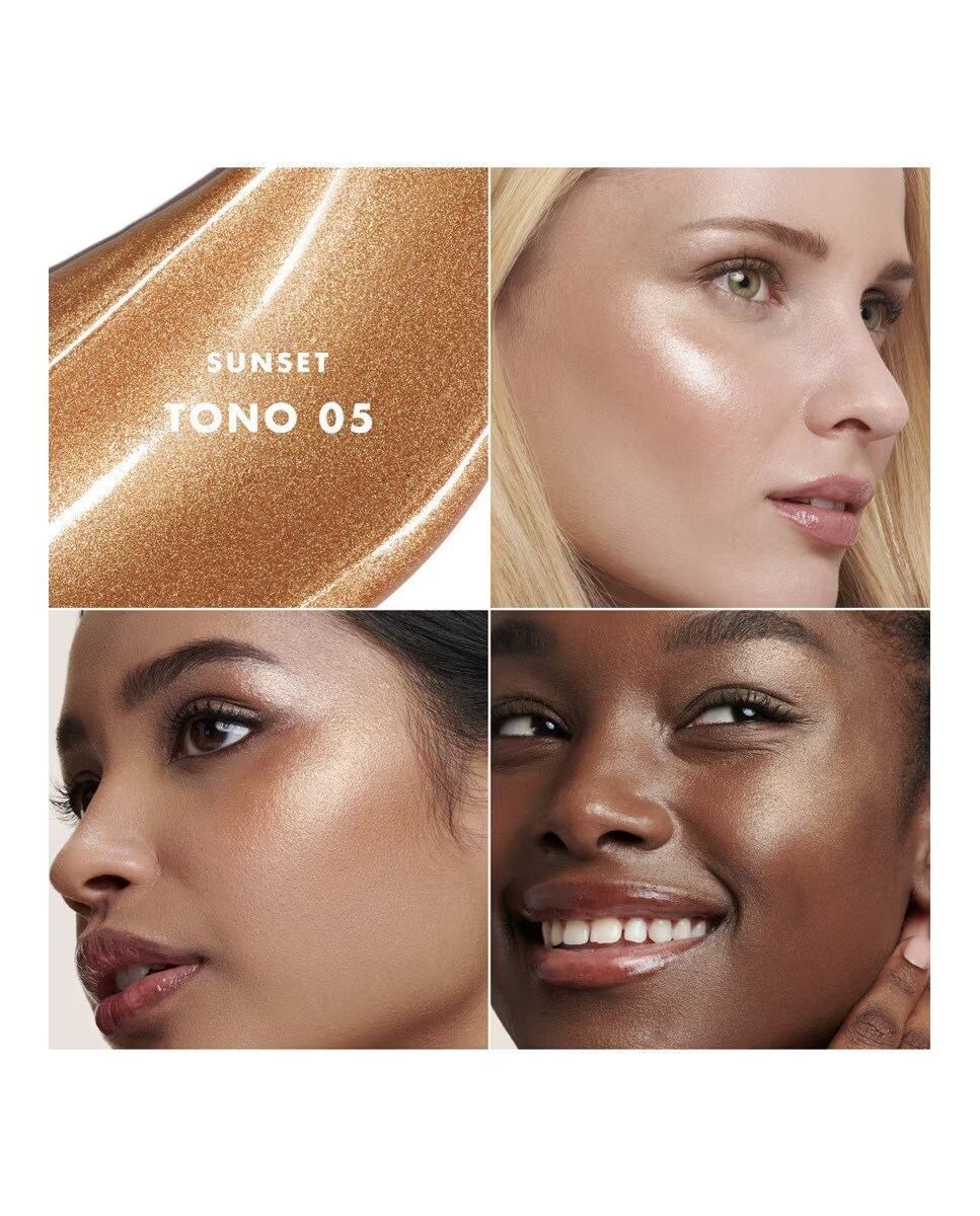 Iluminador Líquido Luminous Silk Acqua Highlighter 5 Sunset-4