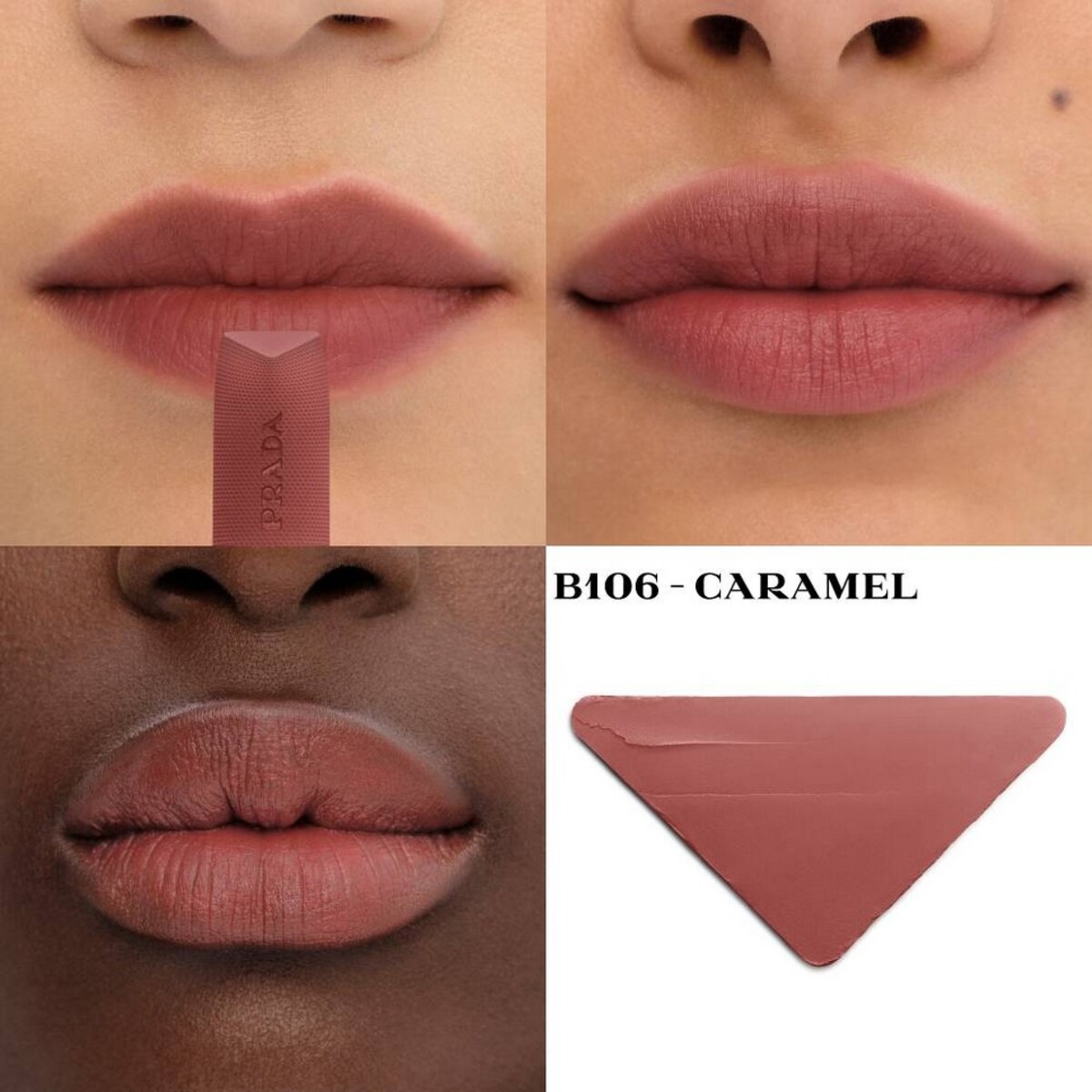 Batom Monochrome Soft Matte Prada Beauty B106 CARAMEL-4