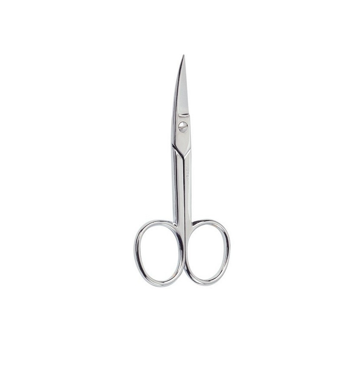 Tesoura Manicure de Unhas Curva Cromada - 1 un. 1