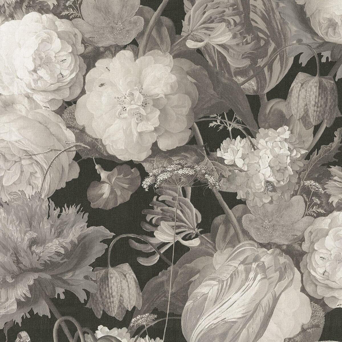 Papel pintado floral TNT Masterpiece 4 Coordonne - Negro 0,7 x 10 m Negro-1