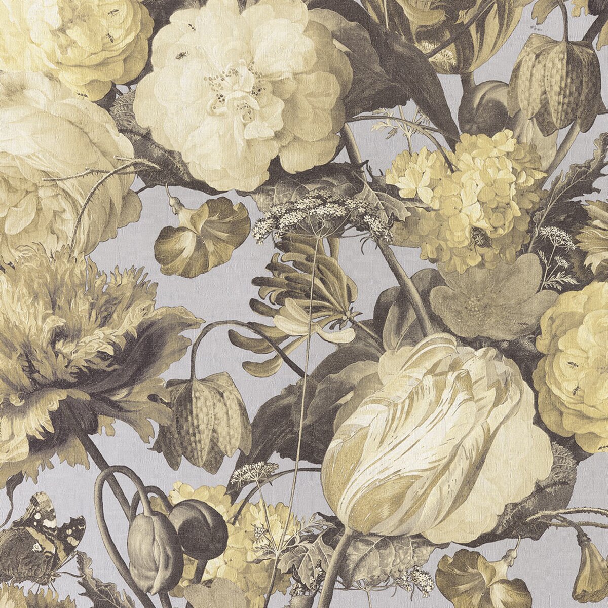 Papel de parede floral TNT Masterpiece 4 Sépia-1