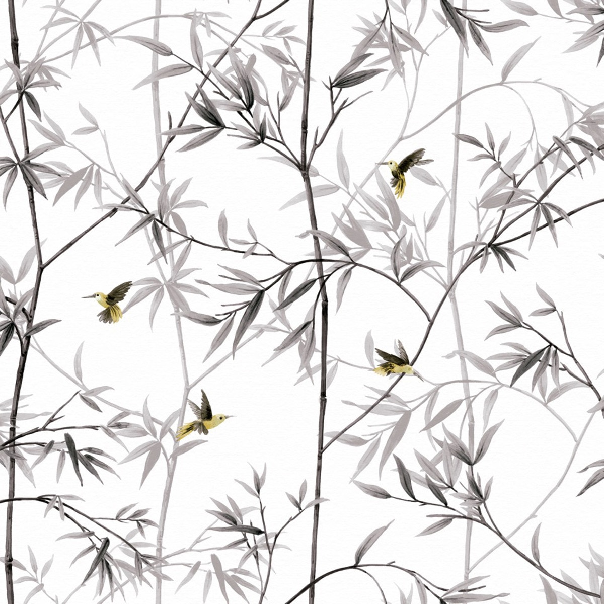 Papel  pintado TNT bambu colibris Coordonne Multicolor-1