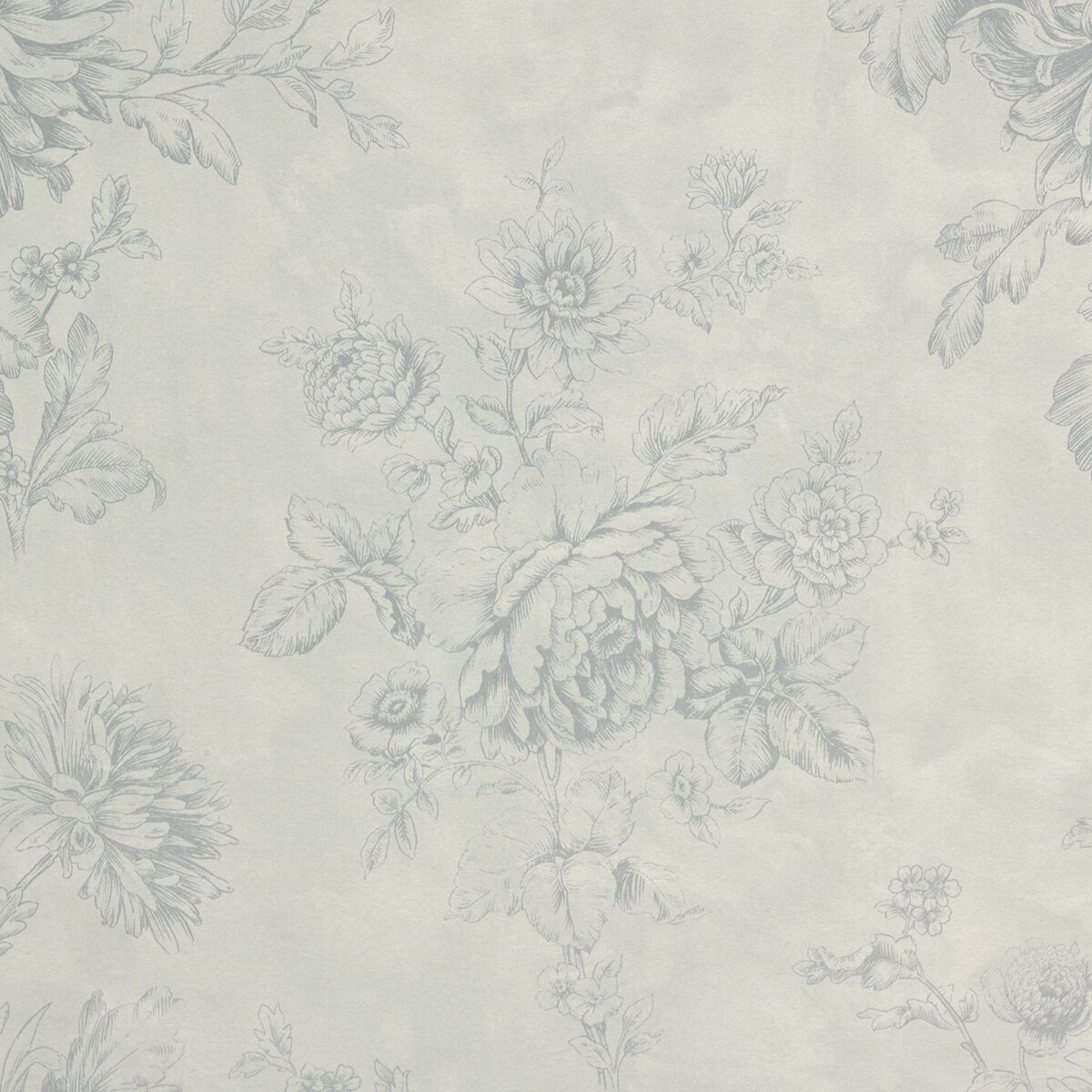 Papel de parede floral TNT Serendipia Cinzento-claro-1
