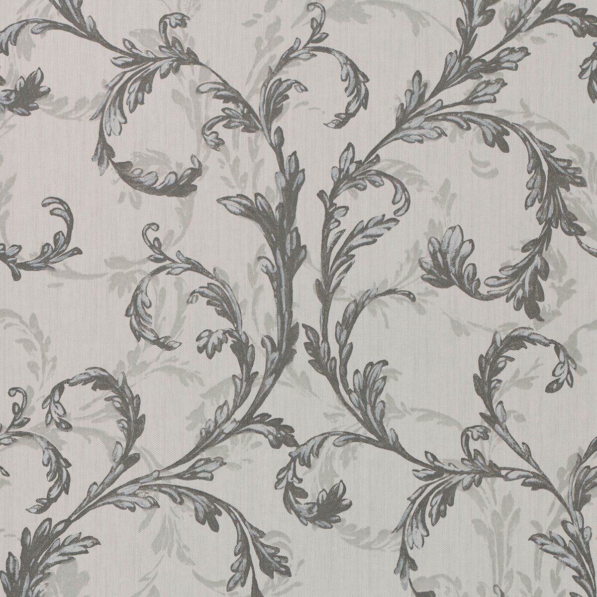 Papel de parede ornamental folhas TNT Serendipia Cinzento-1