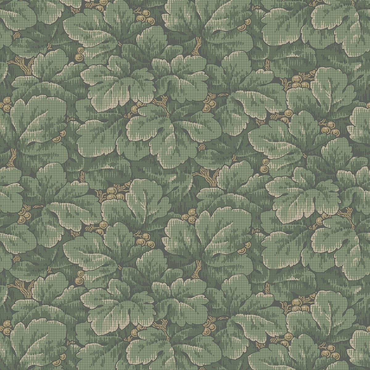 Papel de parede com estampado floral Waldemar Coordoneé Verde-1