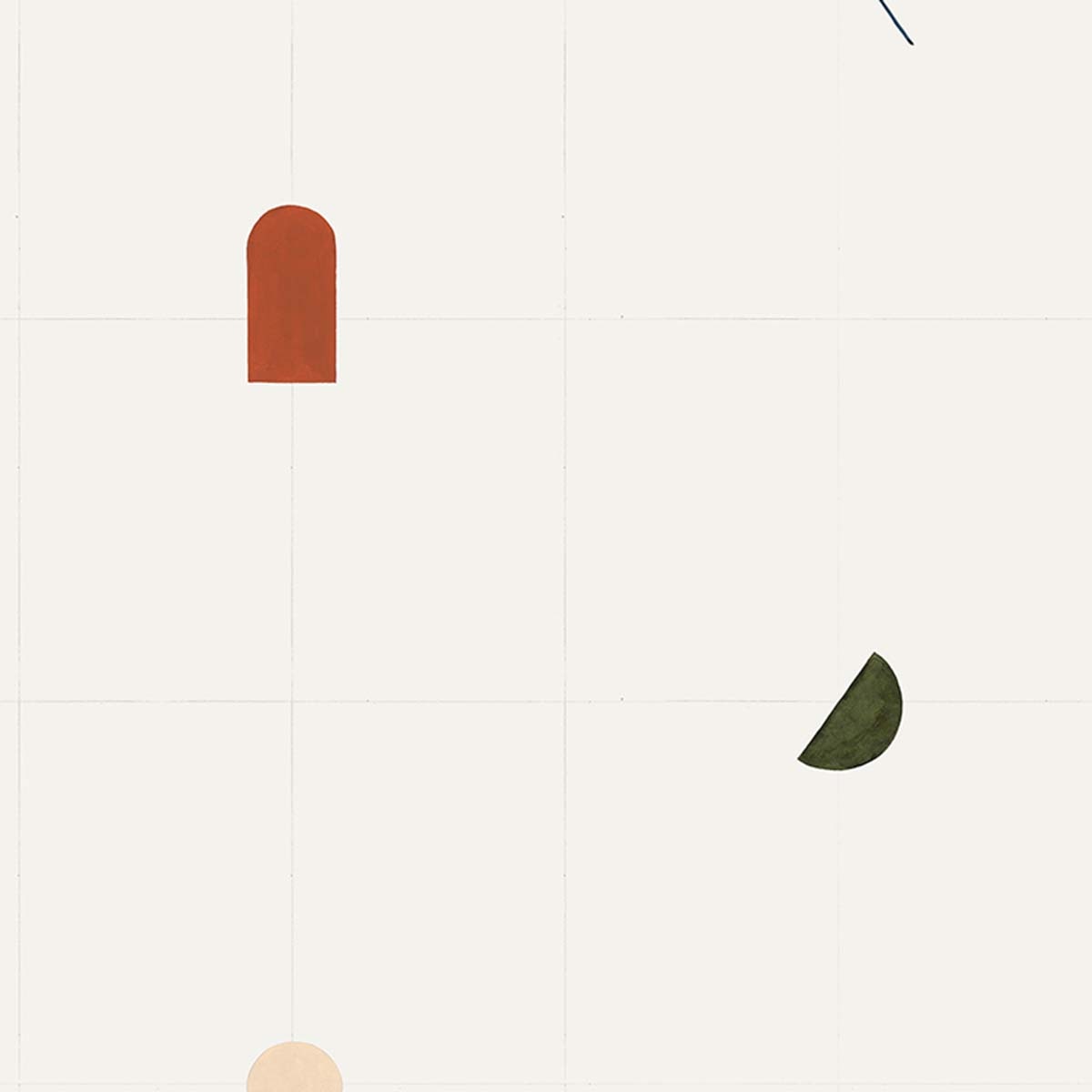 Papel de parede geométrico formas Coordonne Multicolor-1