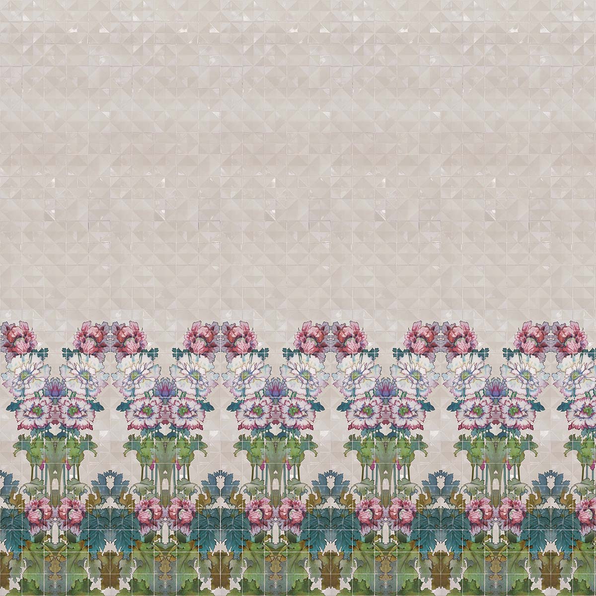 Fotomural TNT azulejos floral Coordonne - Blanco Blanco-1