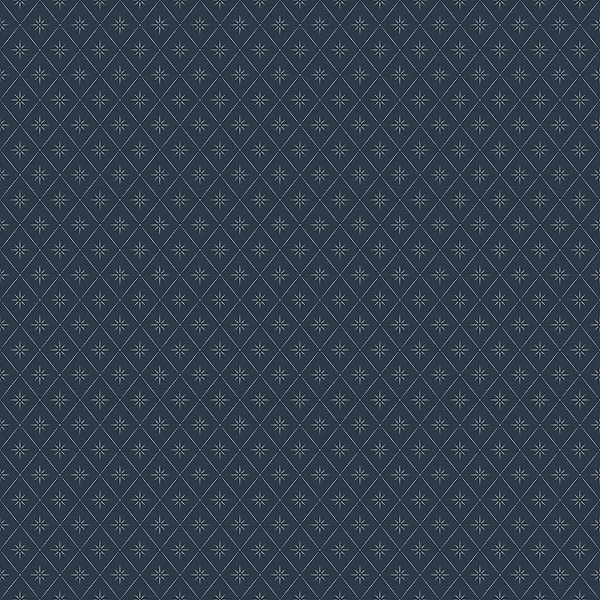 Imagen 1 de Papel pintado Rombos y estrellas Coordonne - Azul marino 0,53 x 10 m Azul marino