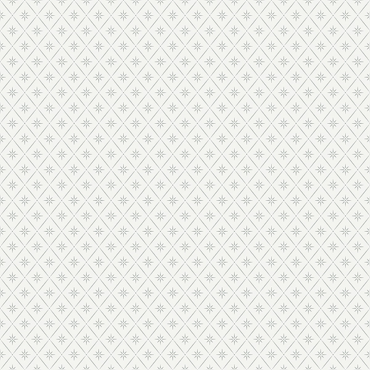 Imagen 1 de Papel pintado Rombos y estrellas Coordonne - Blanco 0,53 x 10 m Blanco