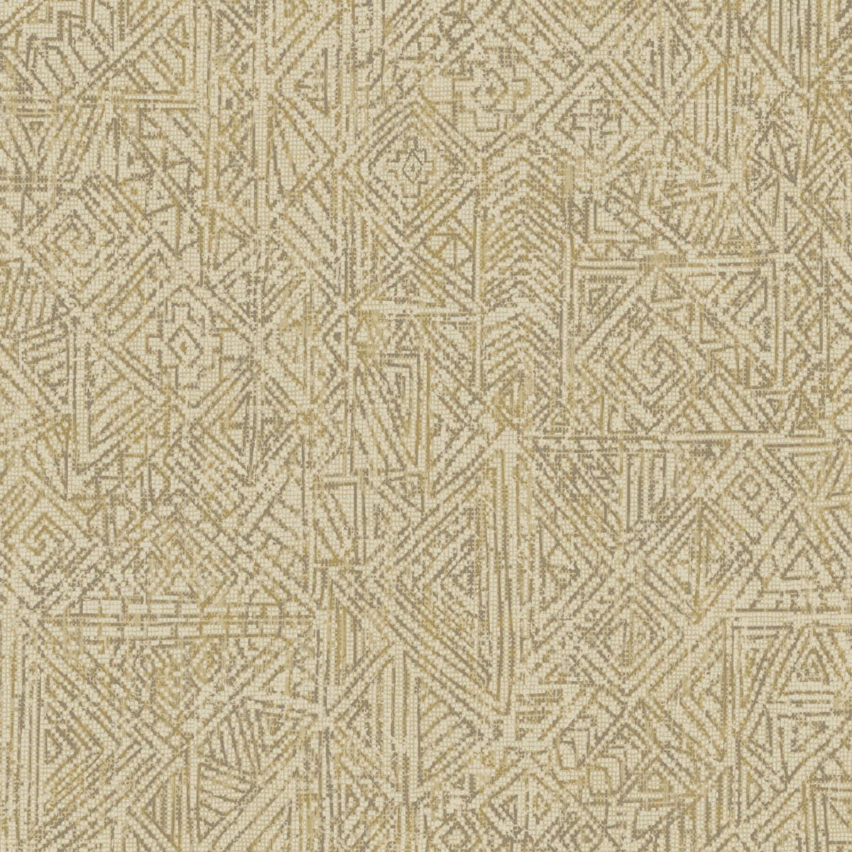 Imagen 1 de Papel pintado étnico formas Coordonne - Amarillo 0,53 x 10 m Amarillo