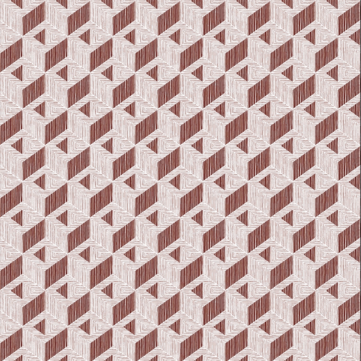 Papel de parede cubos série Mallorca Vinho-1