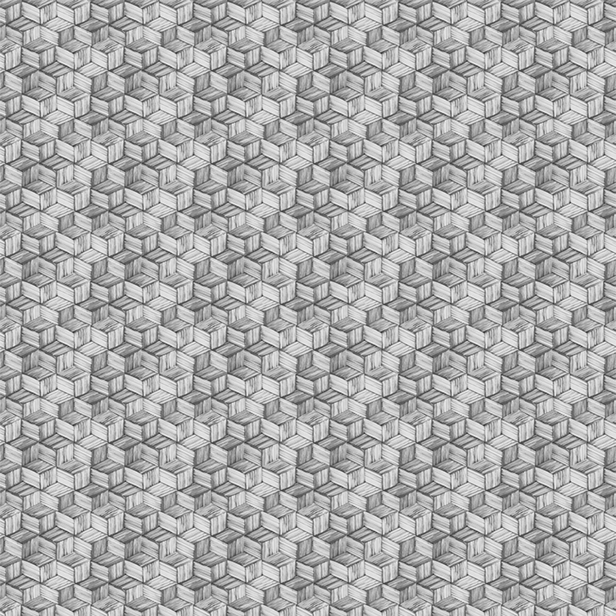 Papel de parede com cubos pequenos série Mallorca Castanho-1