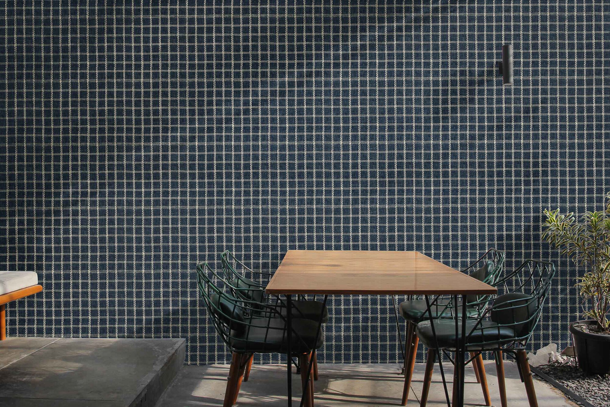 Papel pintado Cuadros Raffias+ Coordonné - Azul 0,5 x 10 m Azul-2