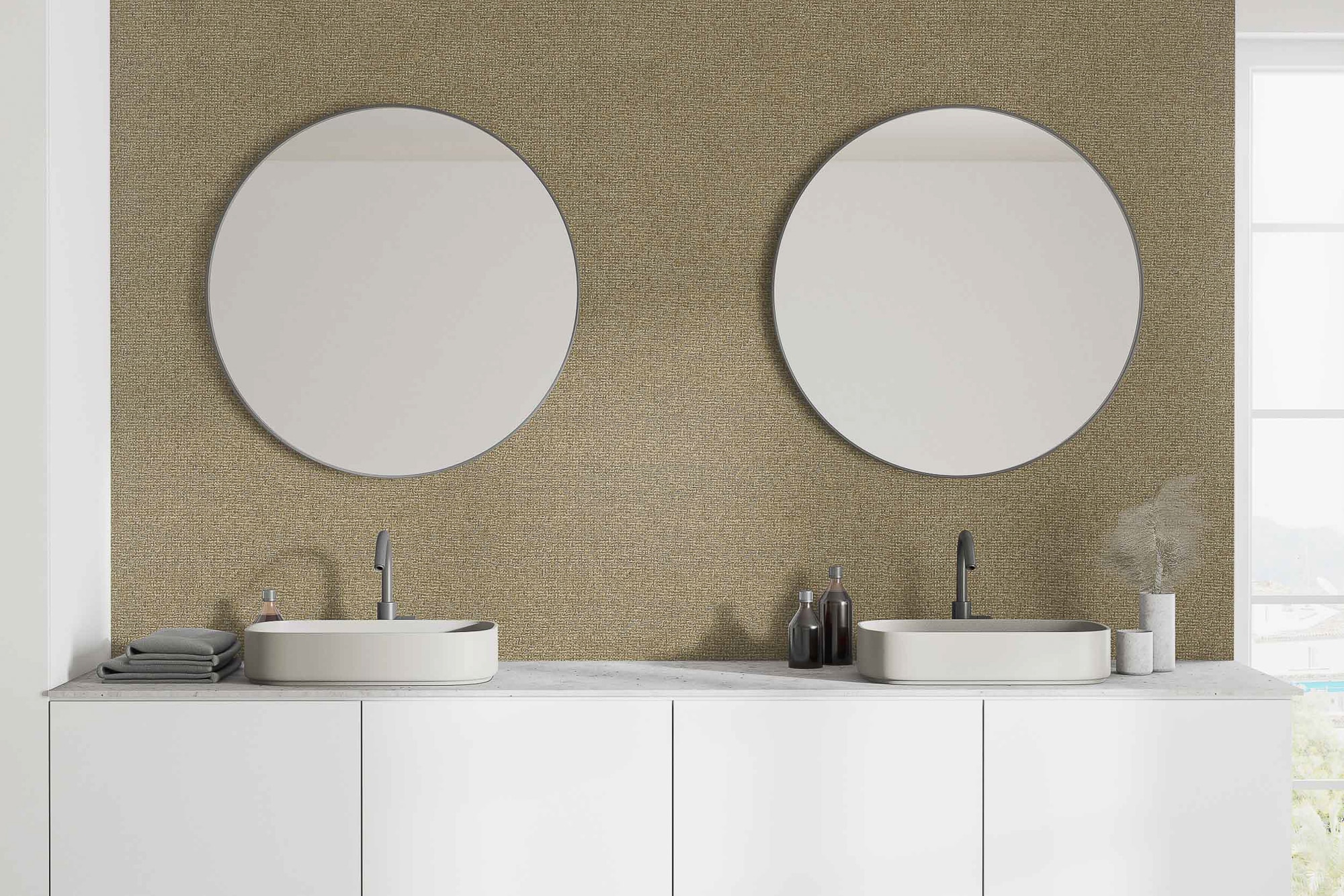 Imagen 2 de Papel pintado Liso texturizado Raffias+ Coordonné - Beige 0,5 x 10 m Beige