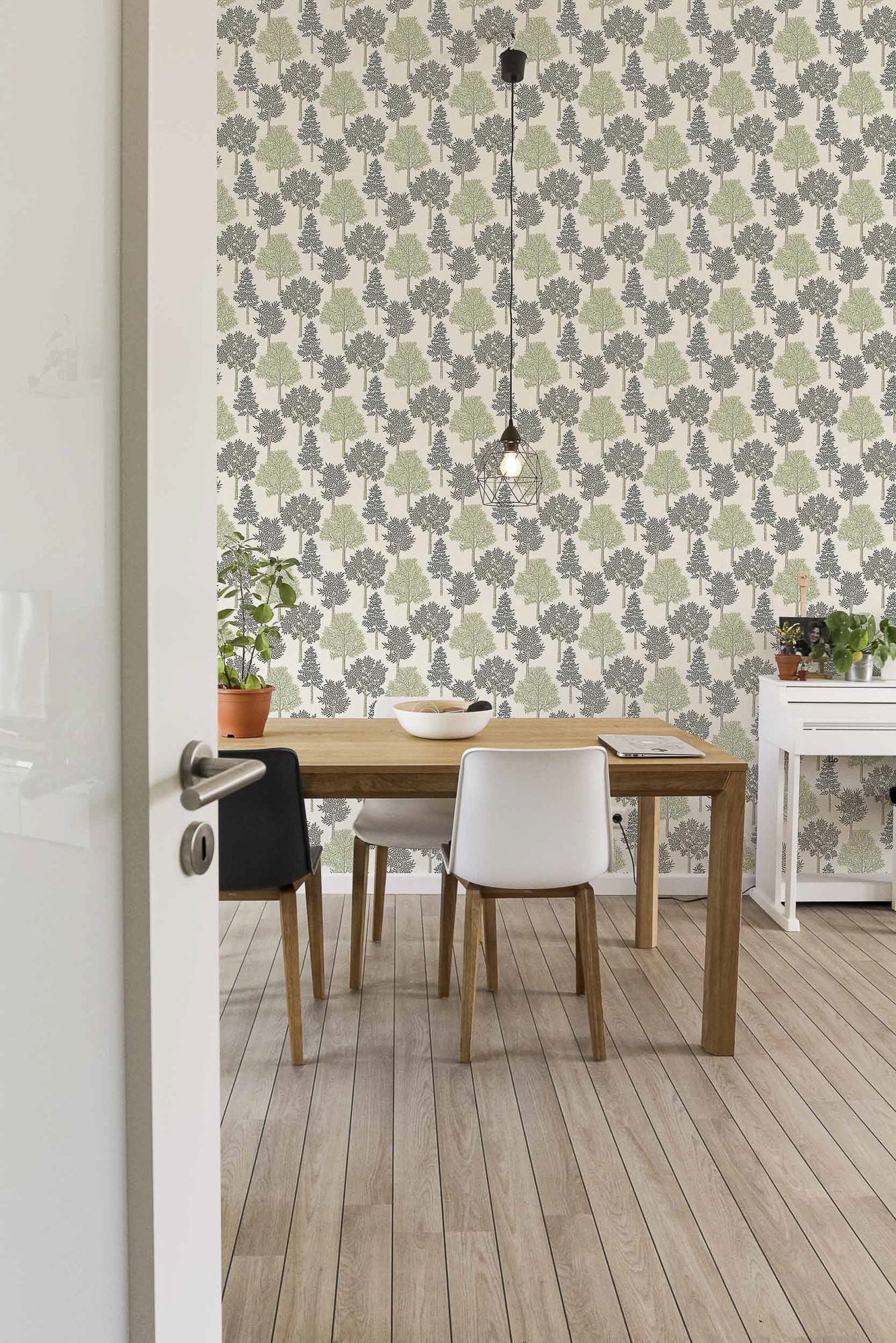 Papel pintado Arboleda Olivar Coordonné - Verde claro 0,5 x 10 m Verde claro-6