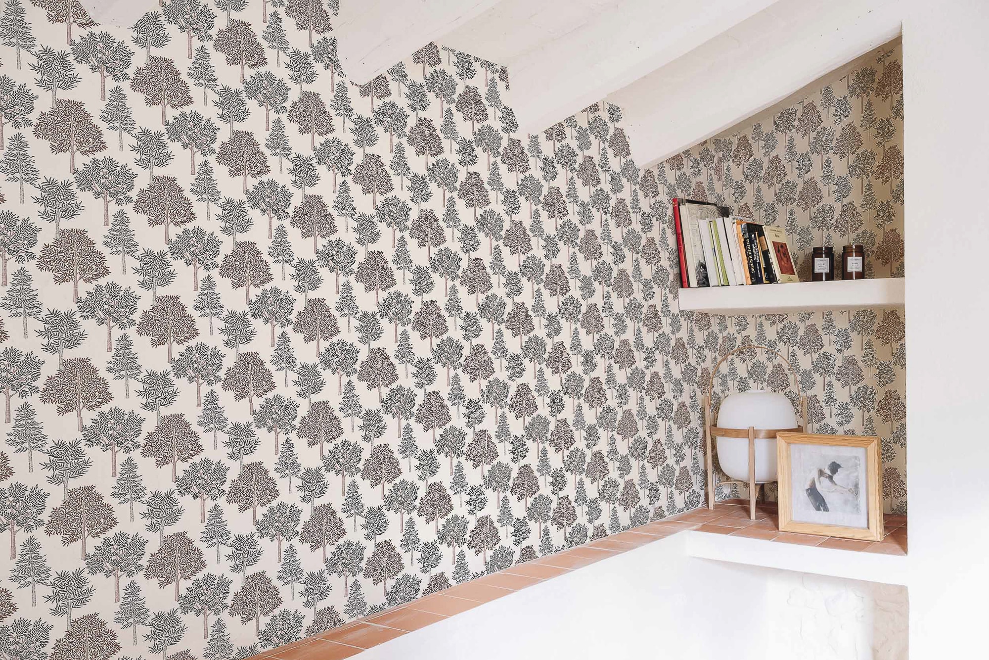 Papel pintado Arboleda Olivar Coordonné - Terracota 0,5 x 10 m Terracota-5
