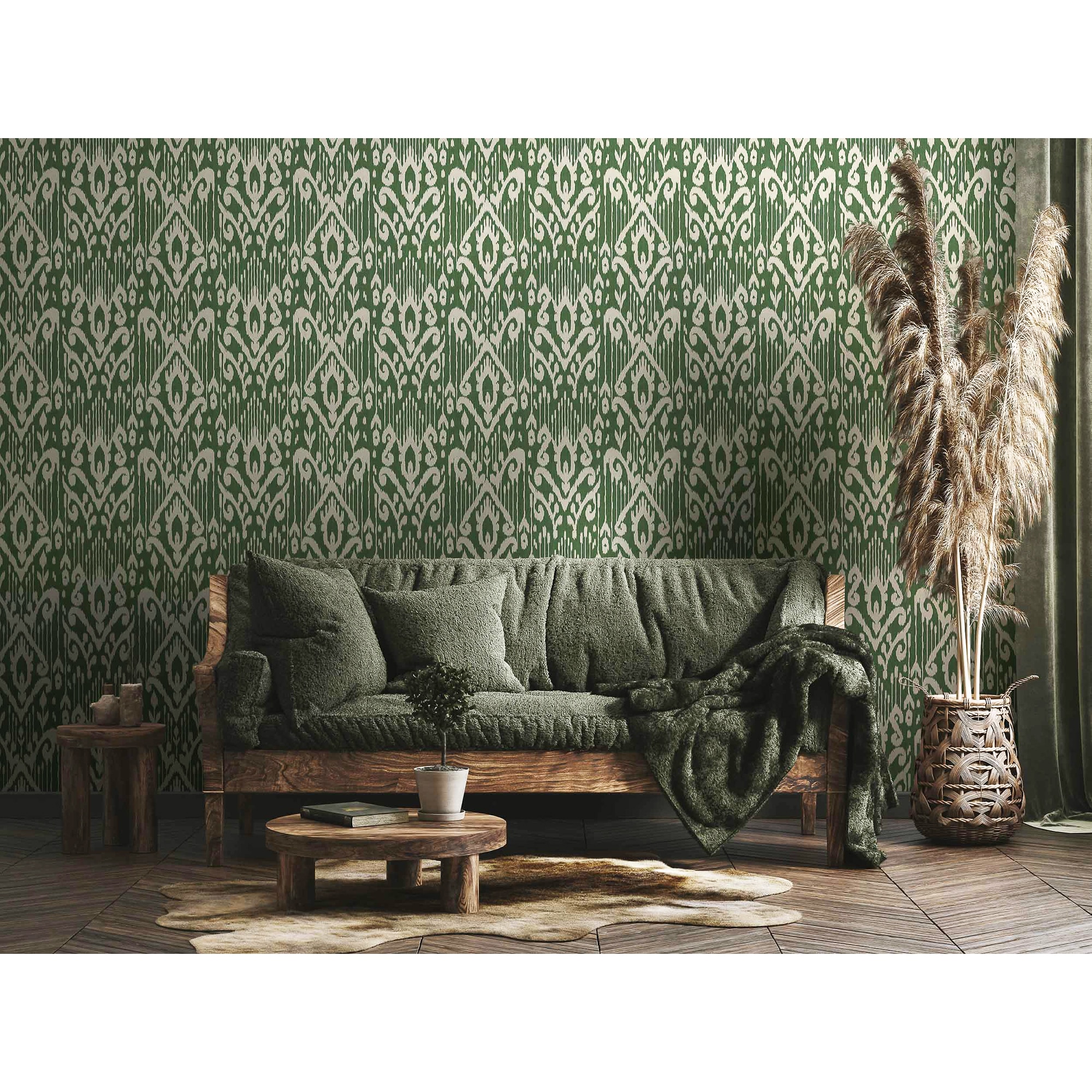 Papel pintado Padmasalis Ikart Coordonné - Verde Verde-3