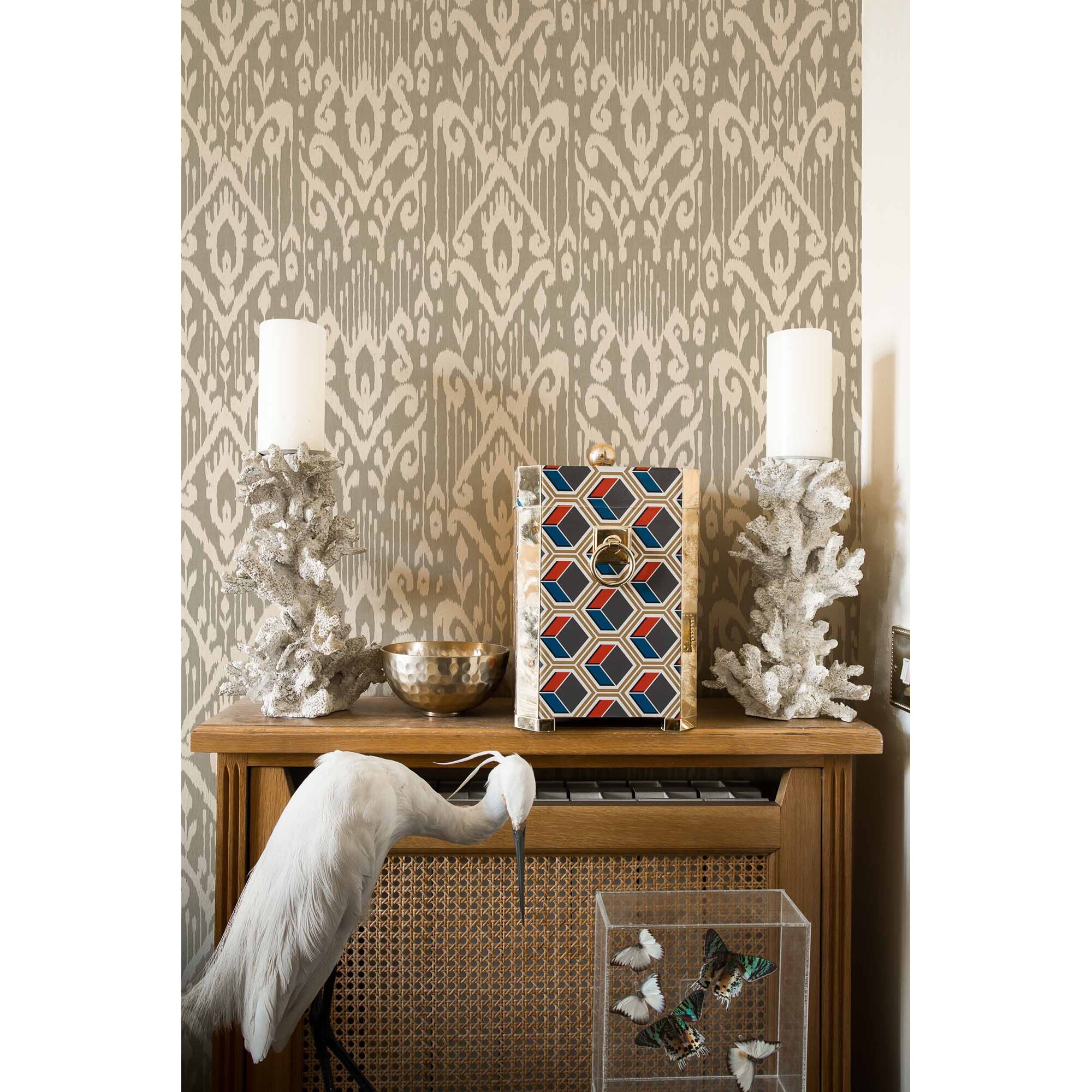 Papel pintado Padmasalis Ikart Coordonné - Gris Gris-2
