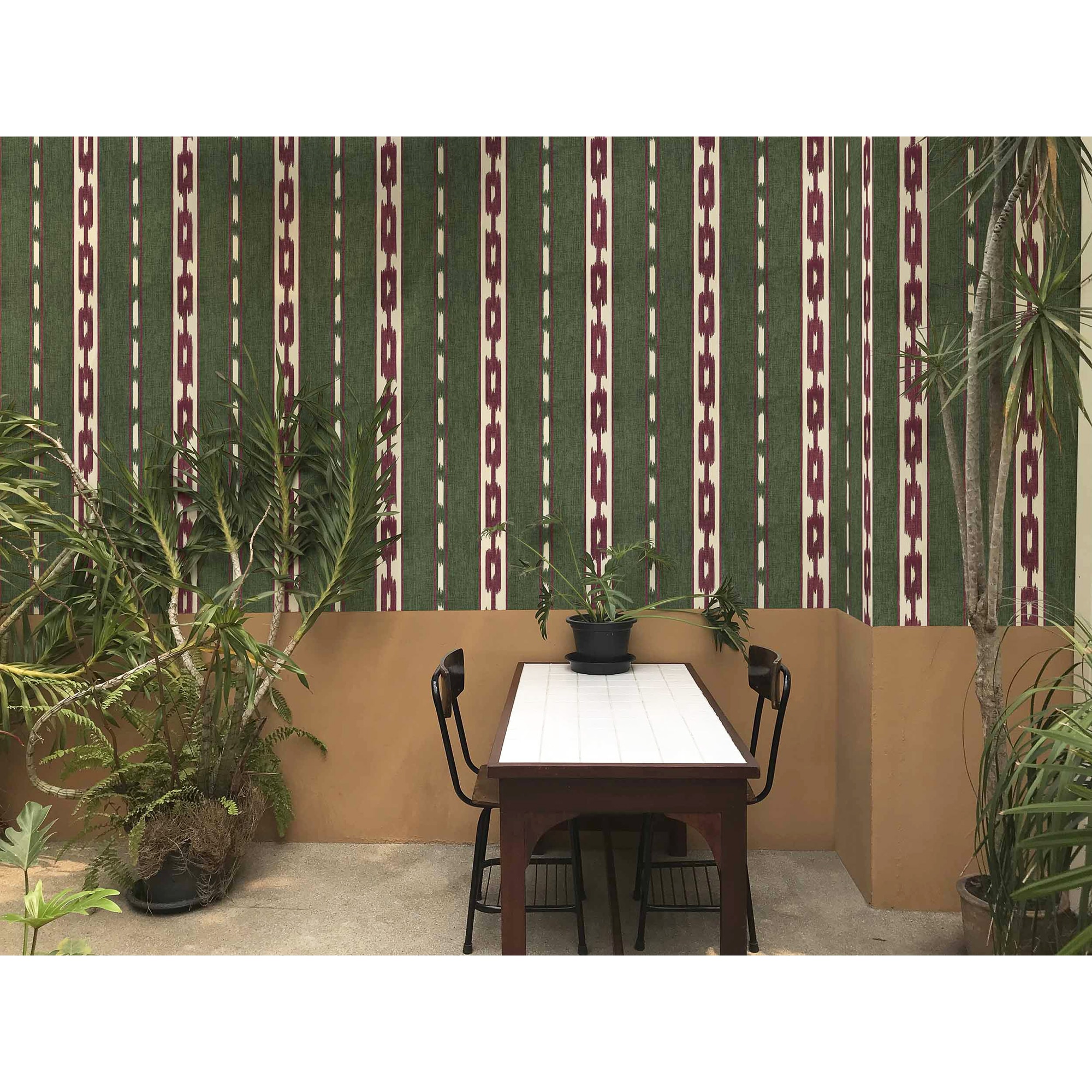 Papel de Parede Kente Ikart Verde-4