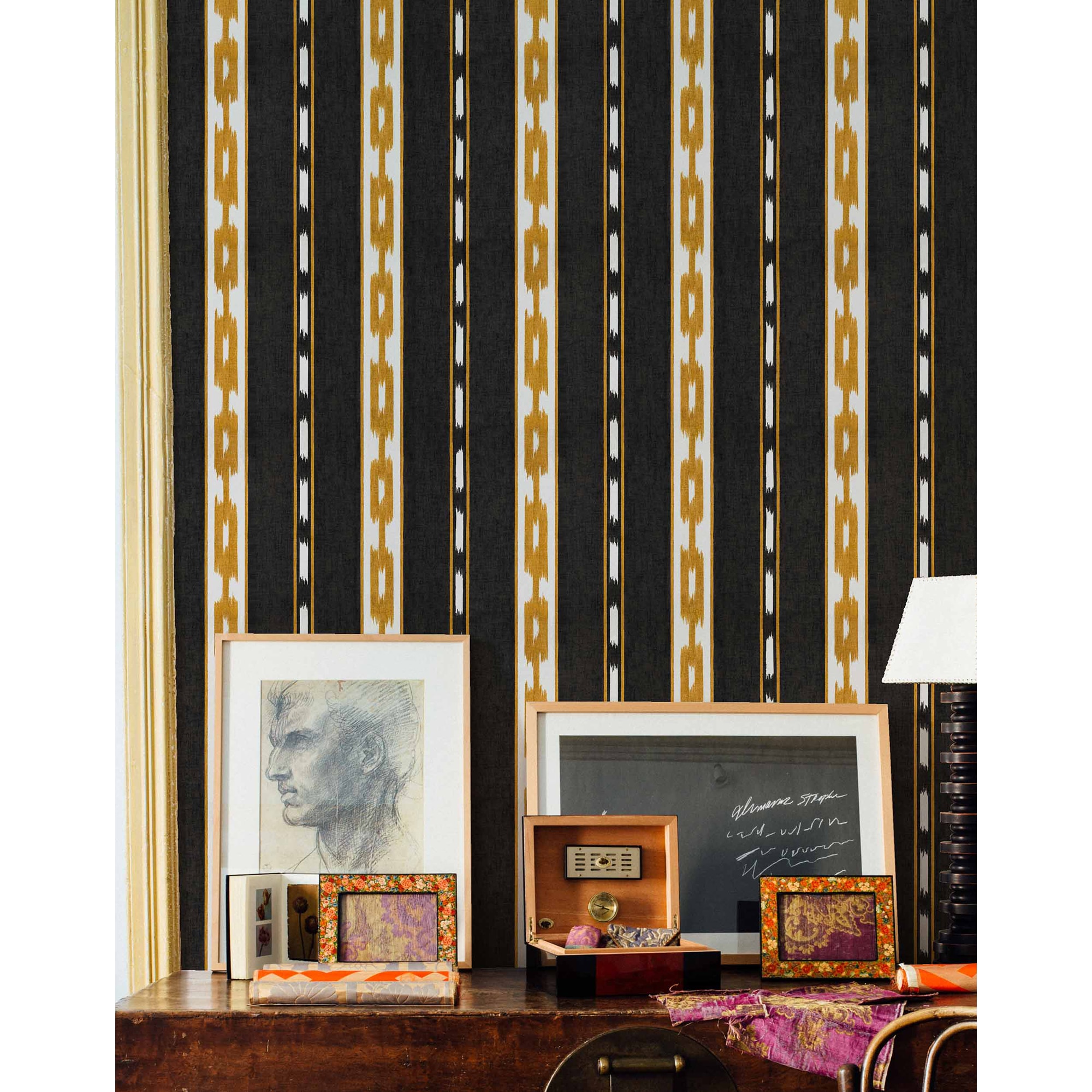 Papel pintado Kente Ikart Coordonné - Negro Negro-2