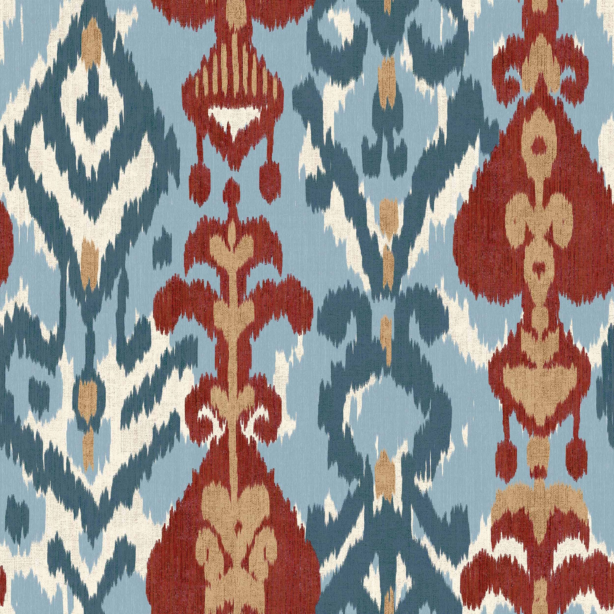 Imagen 1 de Papel pintado Uzbek Ikart Coordonné - Azul Azul