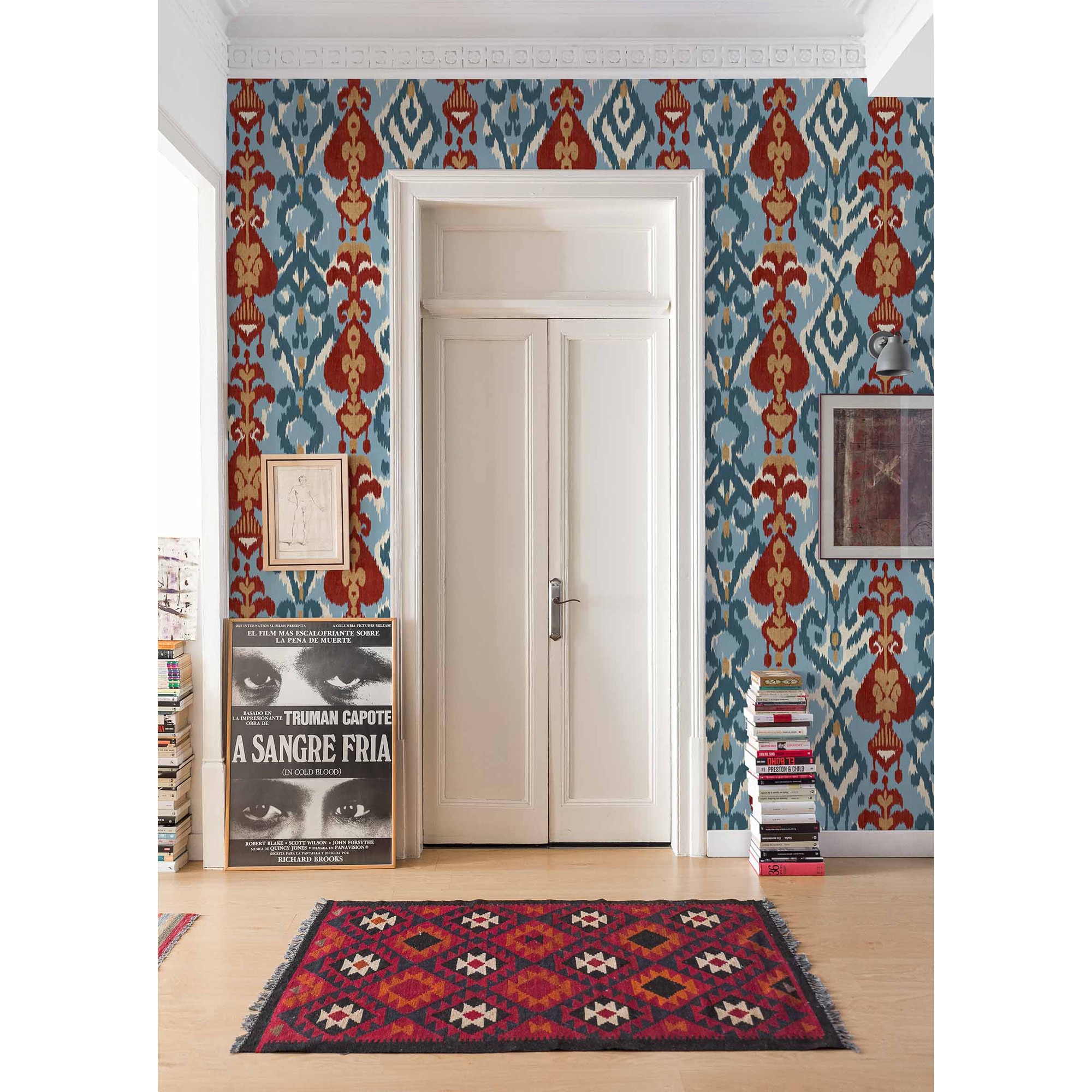 Imagen 2 de Papel pintado Uzbek Ikart Coordonné - Azul Azul