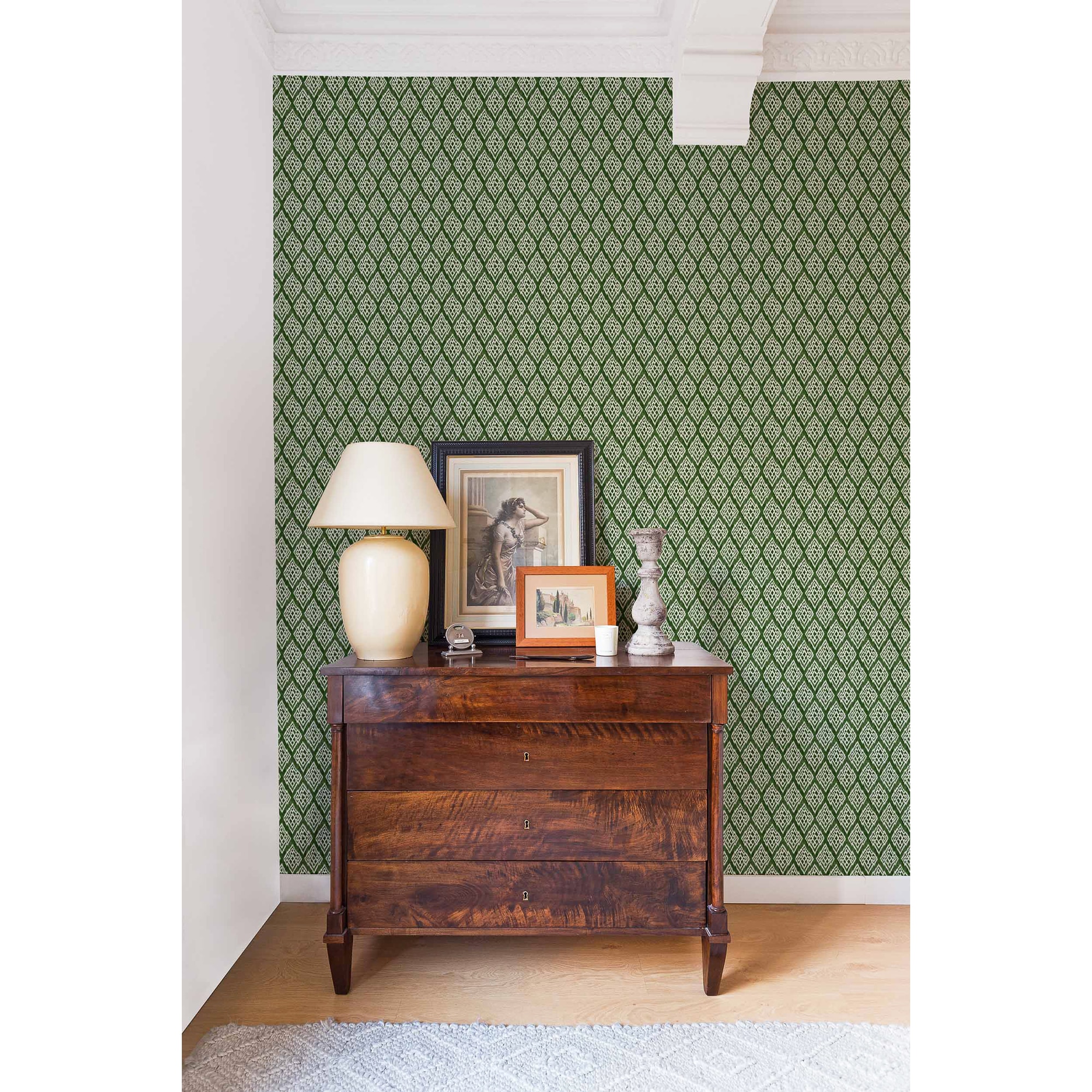 Papel pintado Kasuri Ikart Coordonné - Verde Verde-2