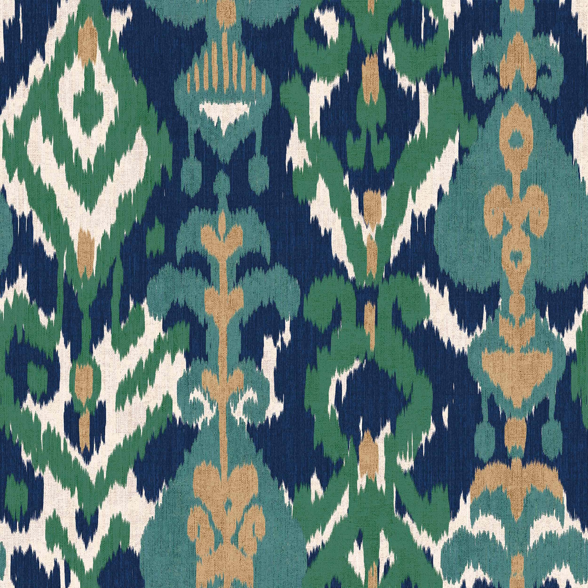 Imagen 1 de Papel pintado Uzbek Ikart Coordonné - Verde Verde